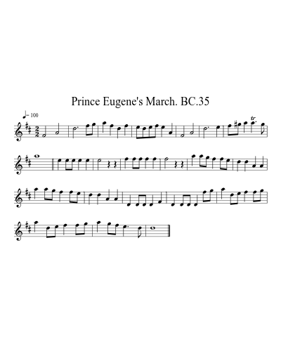 Prince Eugene's March. BC.35