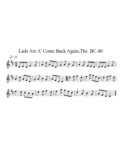 Lads Are A' Come Back Again,The. BC.40 preview