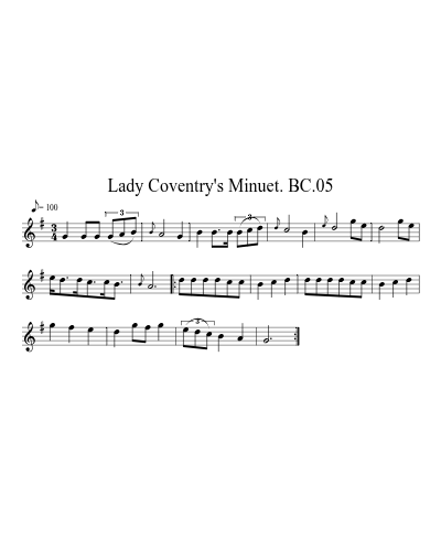 Lady Coventry's Minuet. BC.05 preview