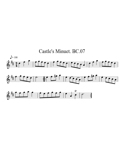 Castle's Minuet. BC.07 preview