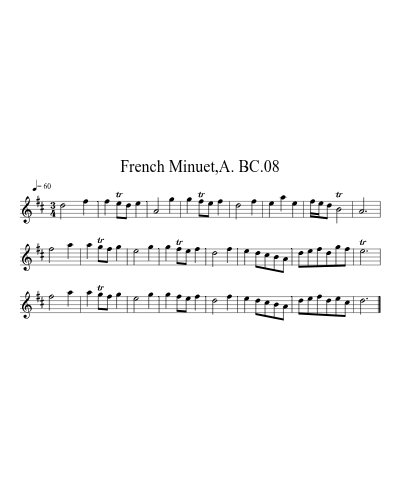 French Minuet,A. BC.08 preview