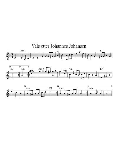 Vals etter Johannes Johansen
