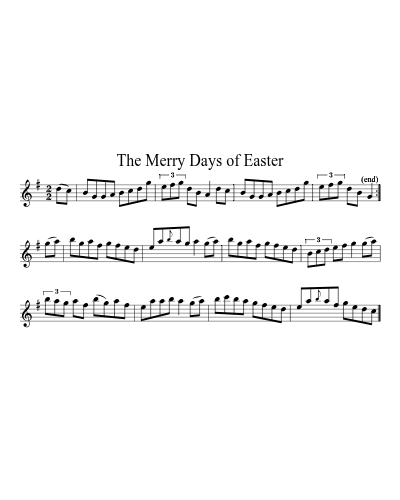 The Merry Days of Easter sheet music preview