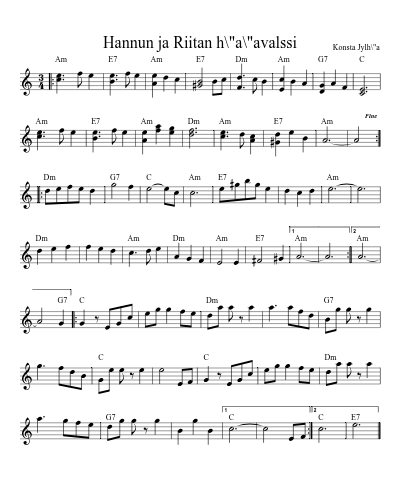 H\"okpers Vals (Vals3) sheet music preview