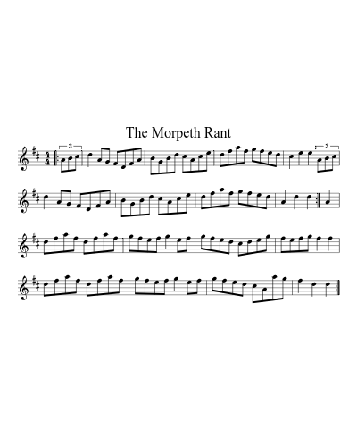 The Morpeth Rant (Version 3) sheet music preview