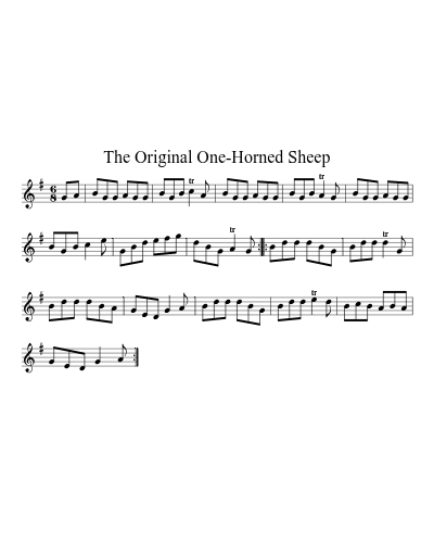 The Original One-Horned Sheep sheet music preview