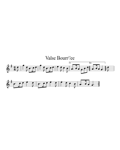 Valse Bourr\'ee sheet music preview