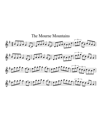 The Mourne Mountains sheet music preview
