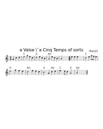 a Valse \`a Cinq Temps of sorts