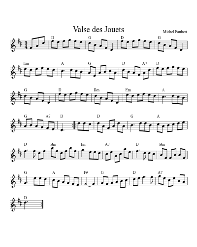 Valse des Jouets (Version 2) sheet music preview