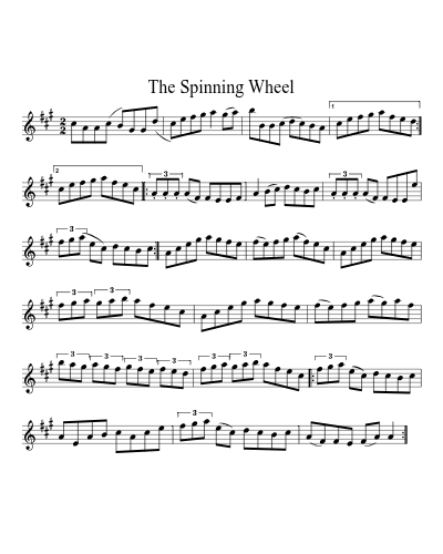The Spinning Wheel sheet music preview