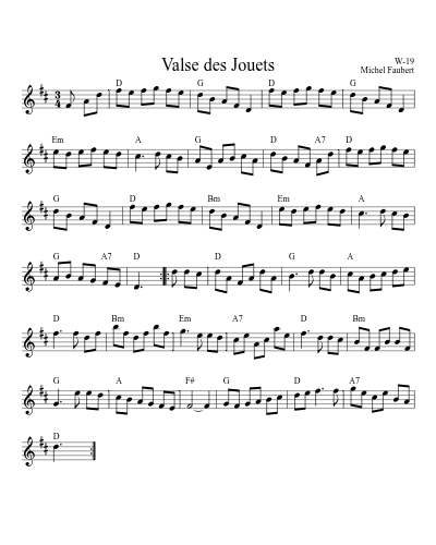 Valse des Jouets (Version 3) sheet music preview