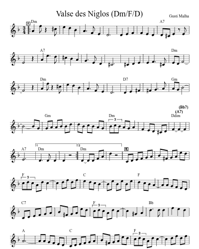 Valse des Niglos (Dm/F/D)