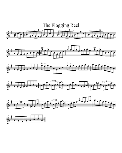 The flogging reel (Version 2) sheet music preview