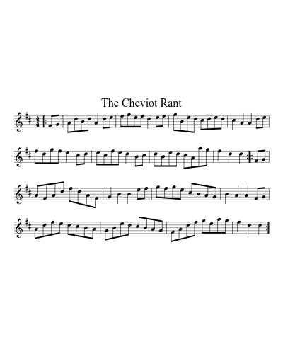 The Cheviot Rant sheet music preview