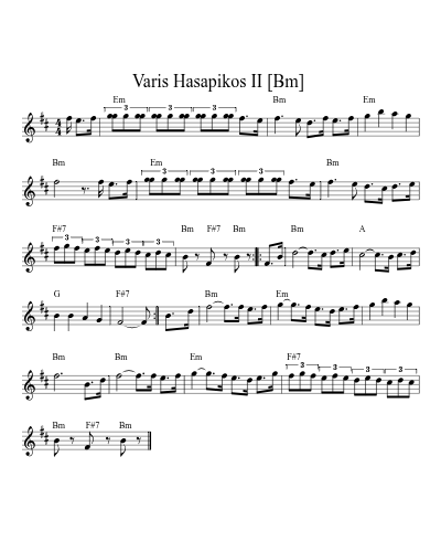 Varis Hasapikos II  [Bm]