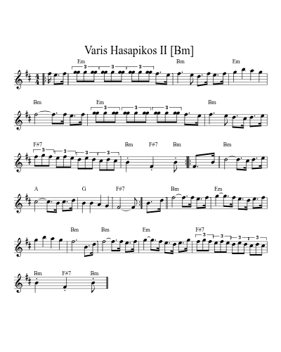 Varis Hasapikos II  [Bm] (Vari Hasapikos2)