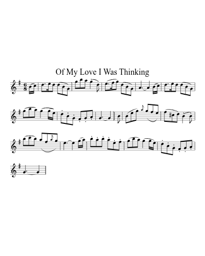 Of My Love I Was Thinking