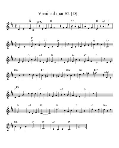 Vieni sul mar #2    [D] (Version 2)