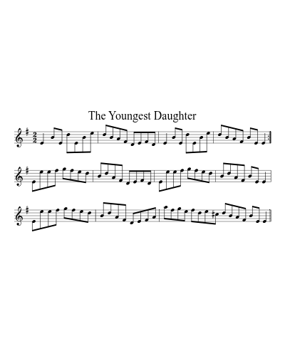 The youngest daughter (Version 2) sheet music preview