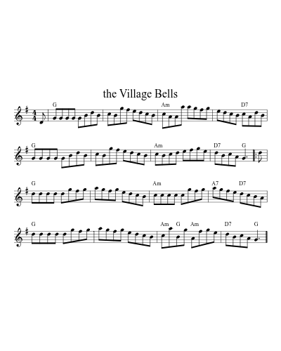 the Village Bells sheet music preview