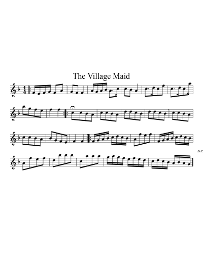 The Village Maid sheet music preview