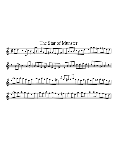 The Star of Munster (Version 2) sheet music preview