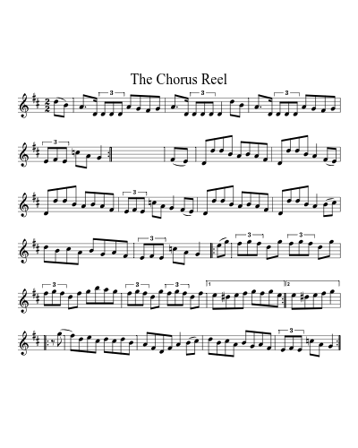 The Chorus Reel sheet music preview