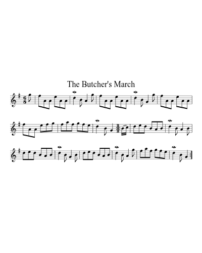 The Butcher's March sheet music preview