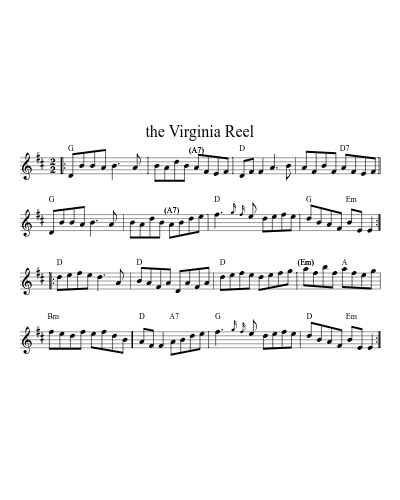 The Virginia reel (Version 6)
