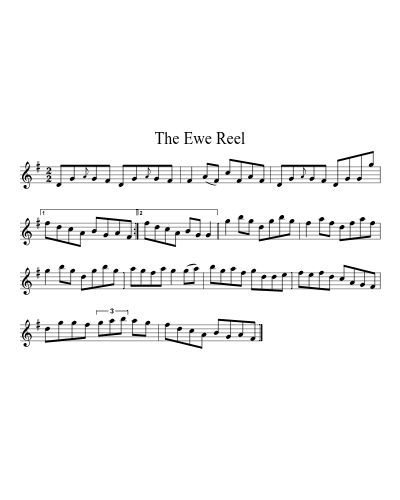 The Ewe Reel sheet music preview