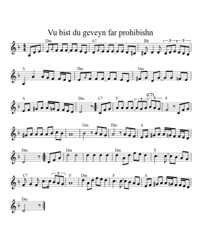 Vu bist du geveyn far Prohibishn (Version 3)