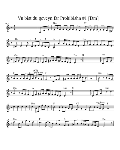 Vu bist du geveyn far Prohibishn #1    [Em] (Version 4)