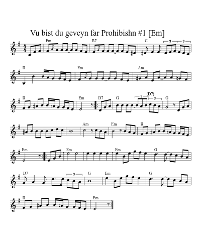 Vu bist du geveyn far Prohibishn #1    [Em] (Version 5)