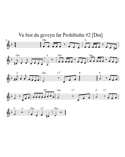 Vu bist du geveyn far Prohibishn #2    [Em] (Version 2)