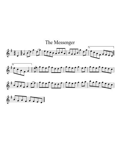 The Messenger sheet music preview