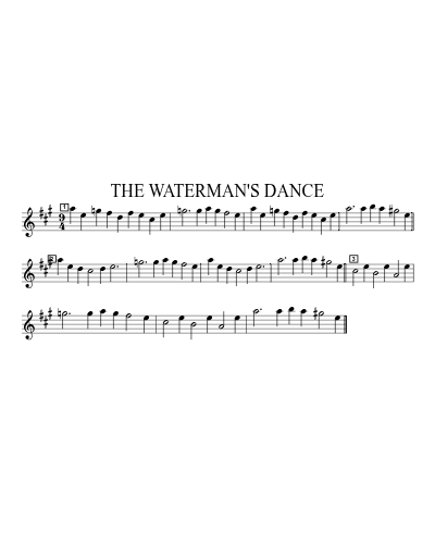 THE WATERMAN'S DANCE sheet music preview