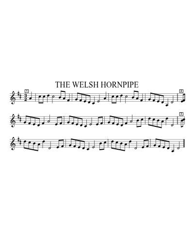 THE WELSH HORNPIPE sheet music preview