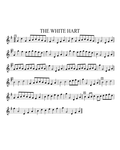 THE WHITE HART sheet music preview