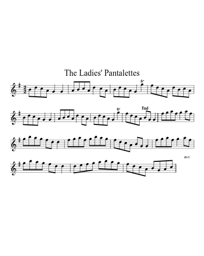 The Ladies' Pantalettes sheet music preview