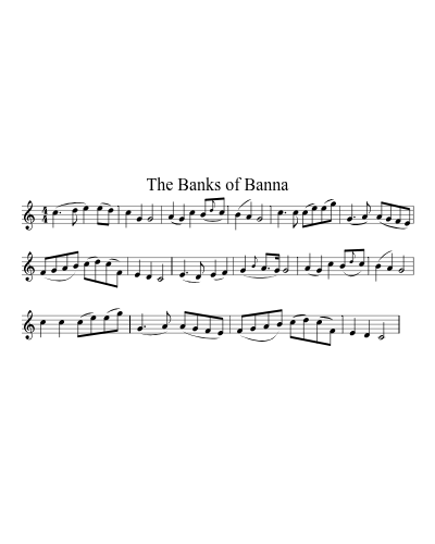 The Banks of Banna sheet music preview