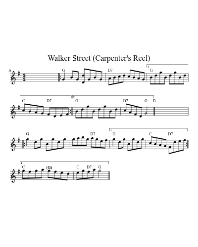Walker Street (Carpenter's Reel) (Version 10)