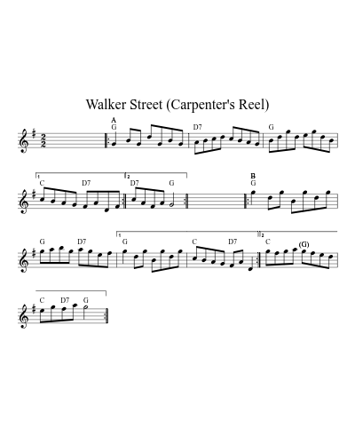 Walker Street (Carpenter's Reel) (Version 11)