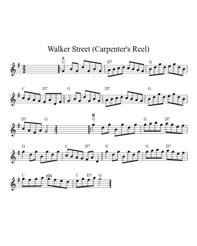 Walker Street (Carpenter's Reel) (Version 13)