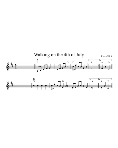 Walking on the 4th of July