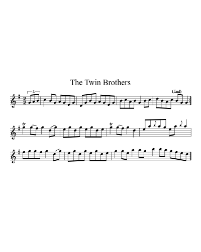 The Twin Brothers sheet music preview