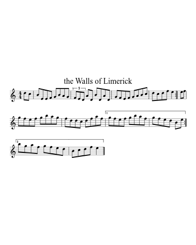 The Walls of Limerick (Version 4) sheet music preview