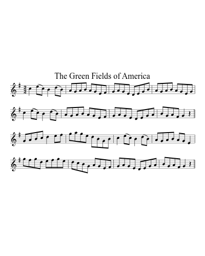 The Green Fields Of America (Version 2) sheet music preview