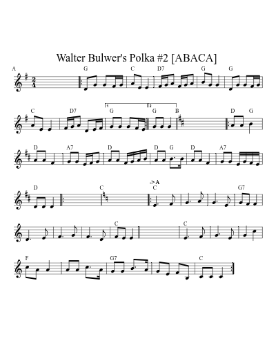 Walter Bulwer's Polka #2  [ABACA] (Version 2)