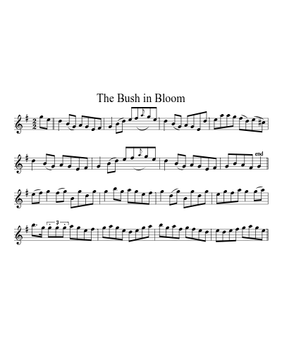 The Bush in Bloom sheet music preview